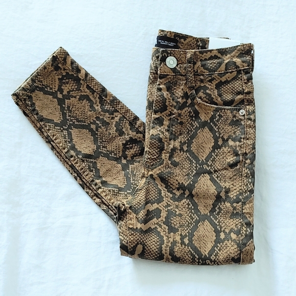 NWOT Snake Print Pants Hi-Rise Skinny Size… - Picture 1 of 6